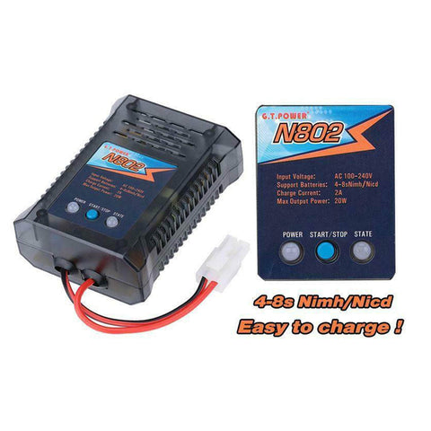 Gt Power N802 Nimh Nicd Quick Battery Ac Charger Rc Hobby 2Amp Tamiya