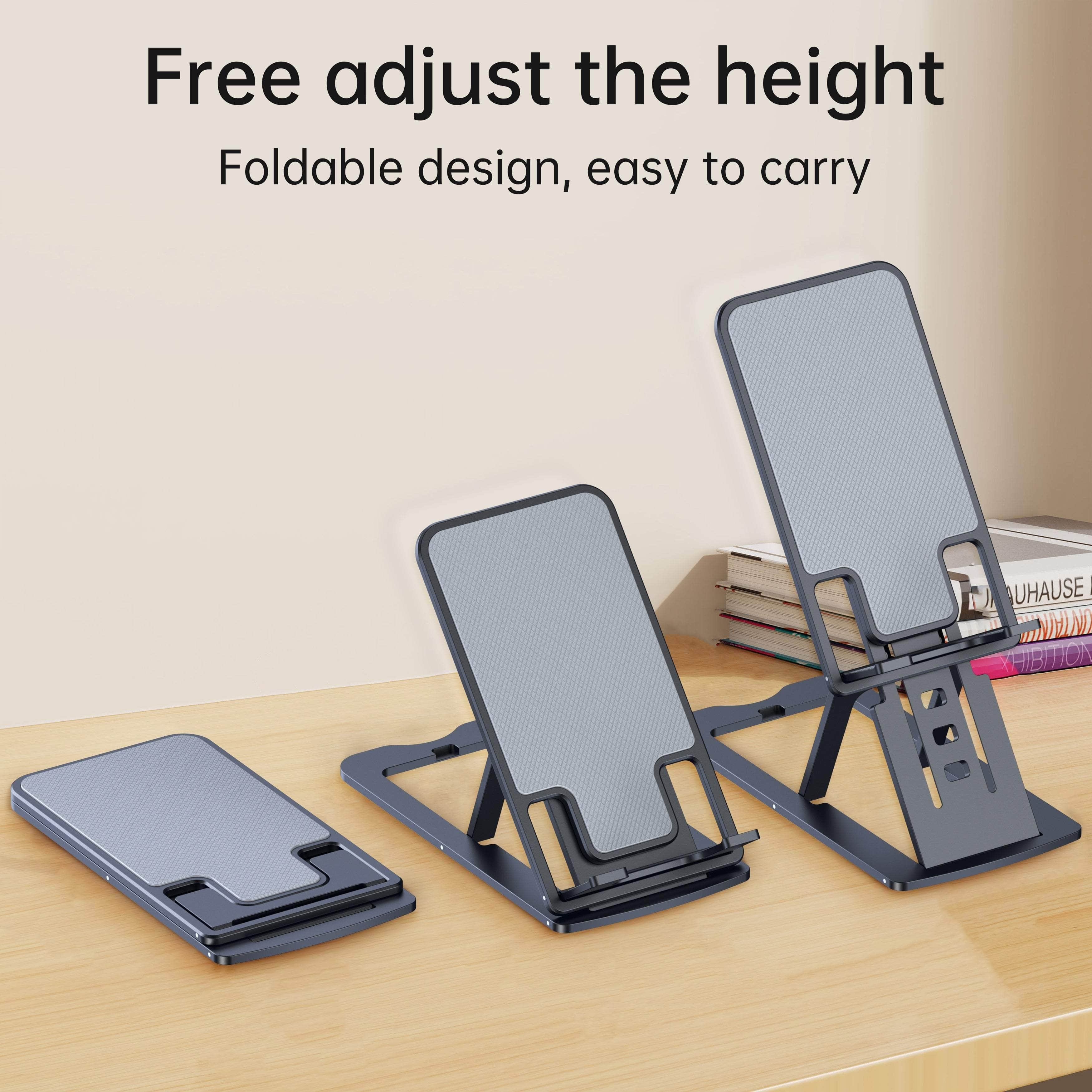 H064-Gy Foldable Phone Holder