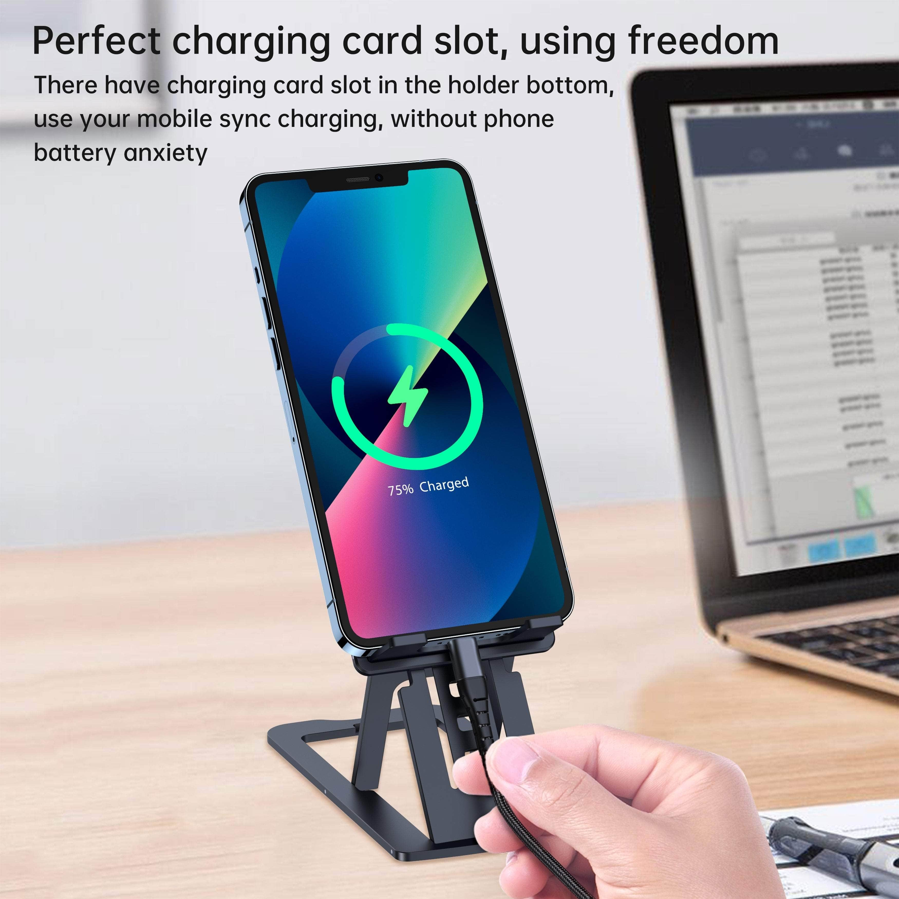 H064-Gy Foldable Phone Holder