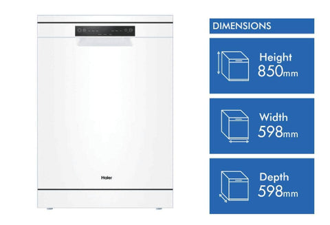 Haier 60Cm White Freestanding Top Bench Dishwasher HDW13V1W1