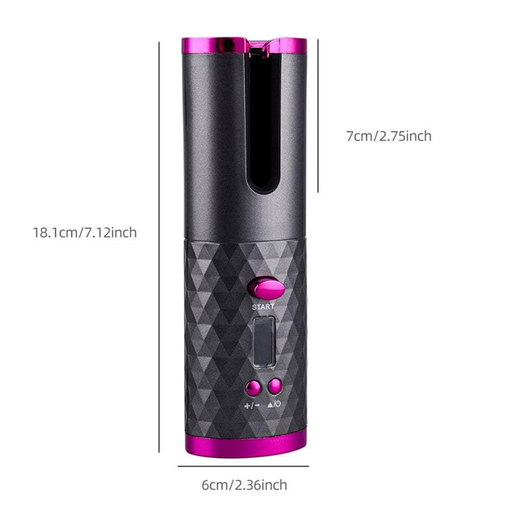 Hair Curler Lcd Cordless Auto Rotating