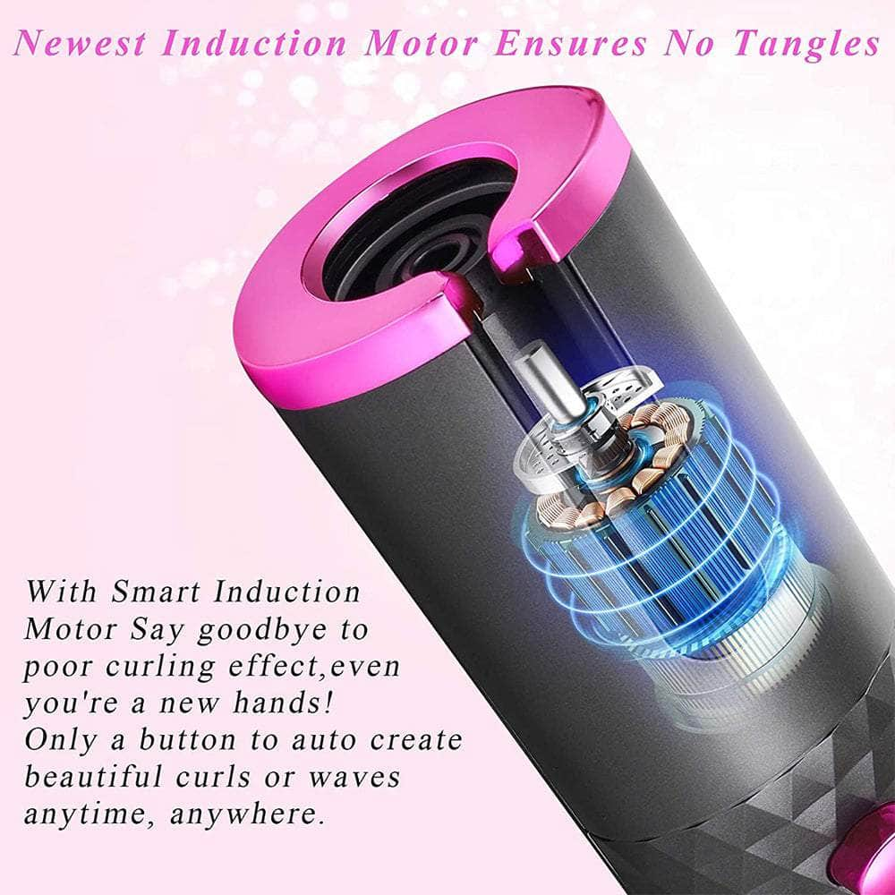 Hair Curler Lcd Cordless Auto Rotating