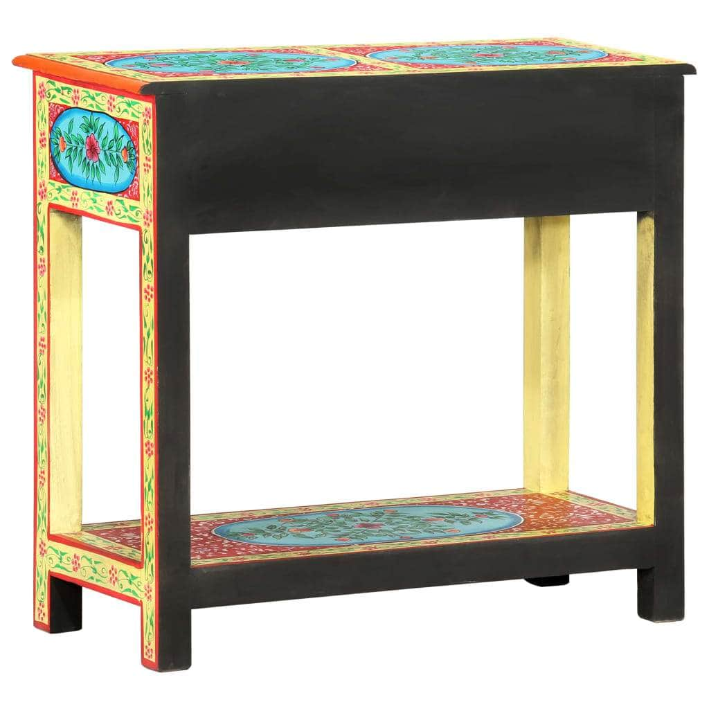 Hand Painted Console Table Multicolour Solid Mango Wood