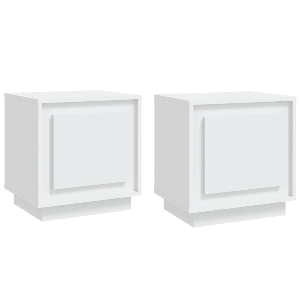 Harmony Duo White Engineered Wood Bedside Cabinets Set