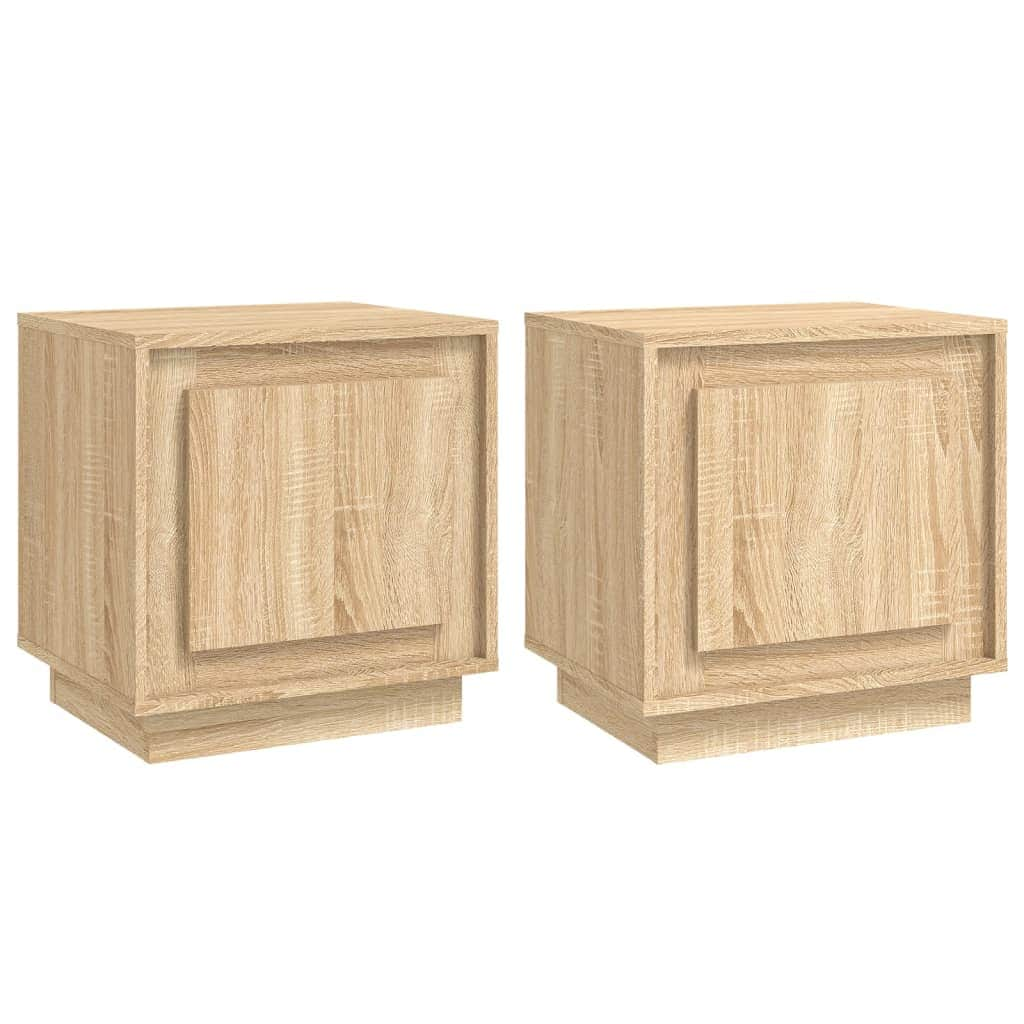 Harmony Duo White Engineered Wood Bedside Cabinets Set