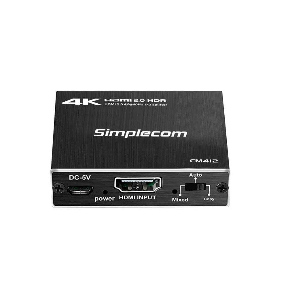 Hdmi 2.0 1X2 Splitter 1 In 2 Out 4K@60Hz Hdr10 2 Port Hdmi Duplicator