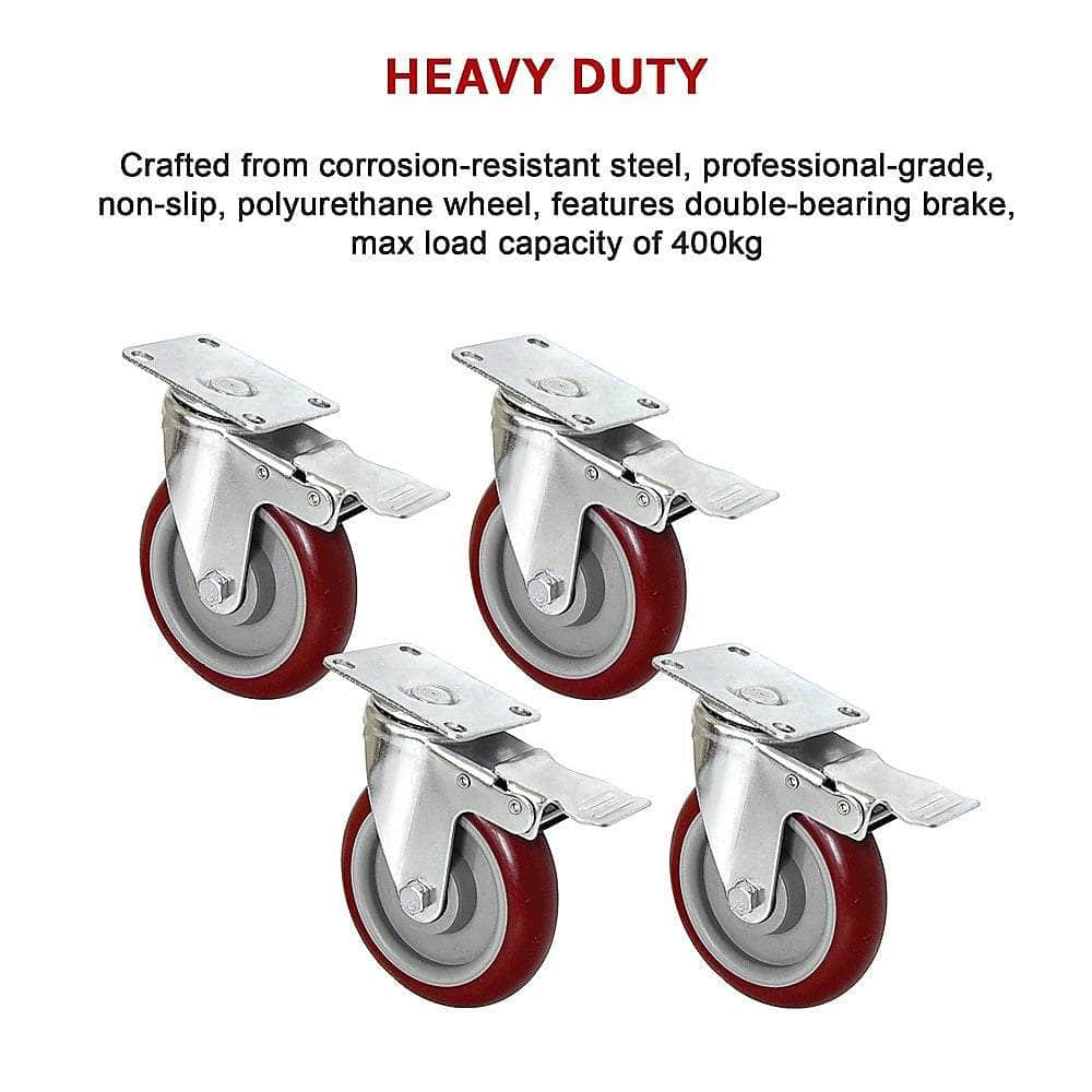 Heavy Duty 5" Swivel Castor Wheels (Set Of 4)