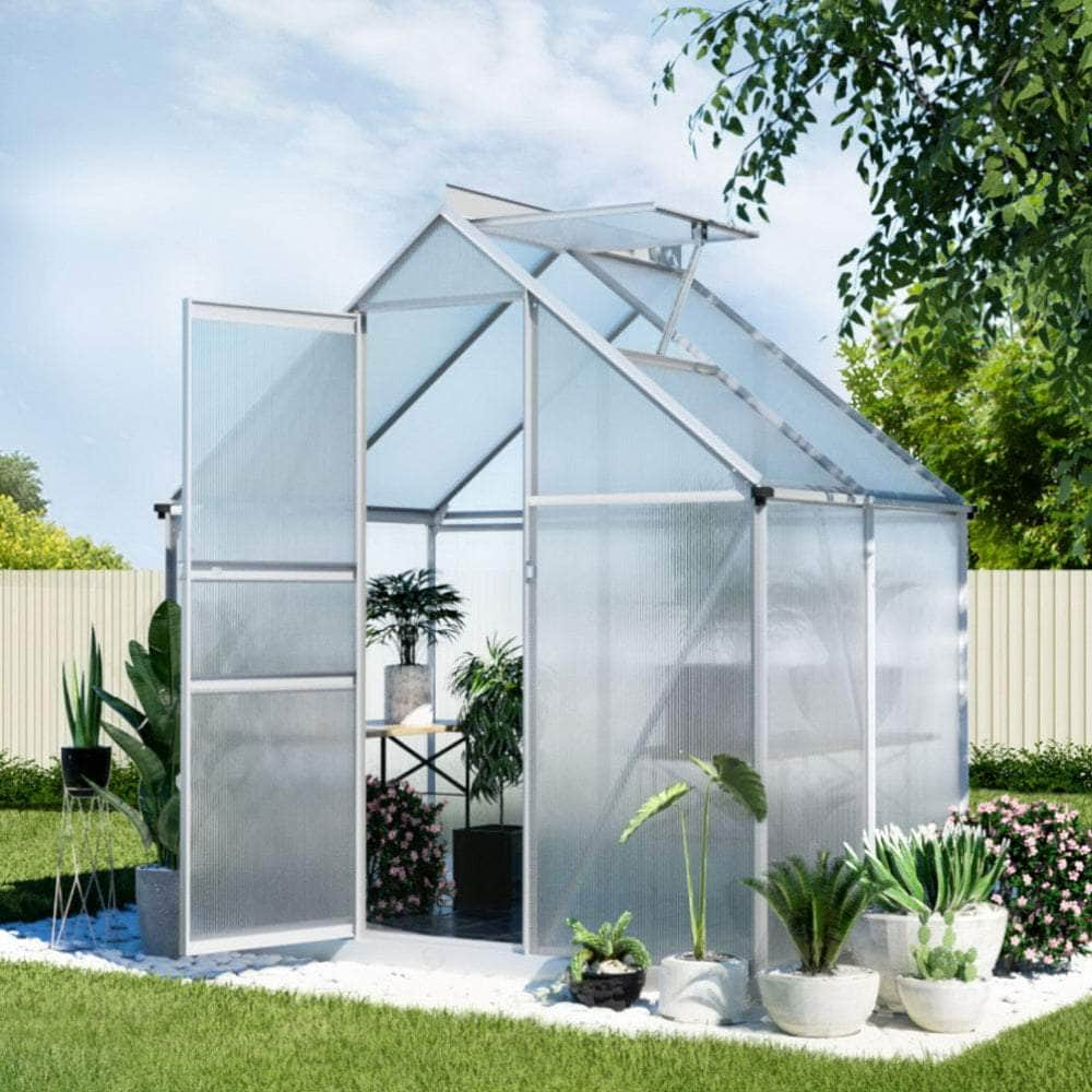 Heavy-Duty Green Fingers Aluminium Greenhouse - Premium Large Shed