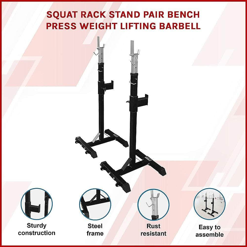 Heavy-Duty Squat Rack with Barbell Holder