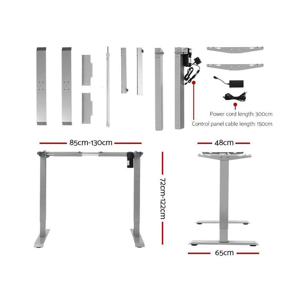 Height Adjustable Standing Desk Motorised Electric Frame Riser Laptop Computer 120cm