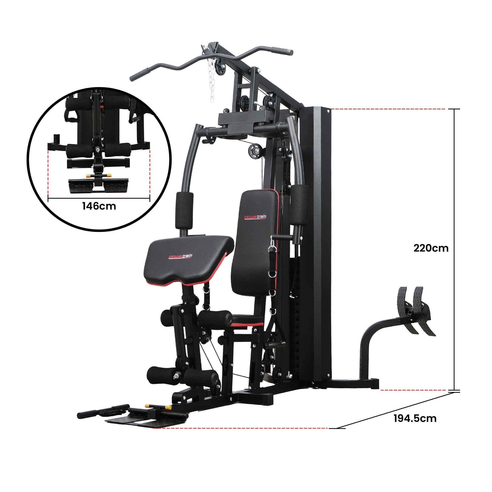 JX-89 Multi Station Home Gym 68kg Weight Cable Machine