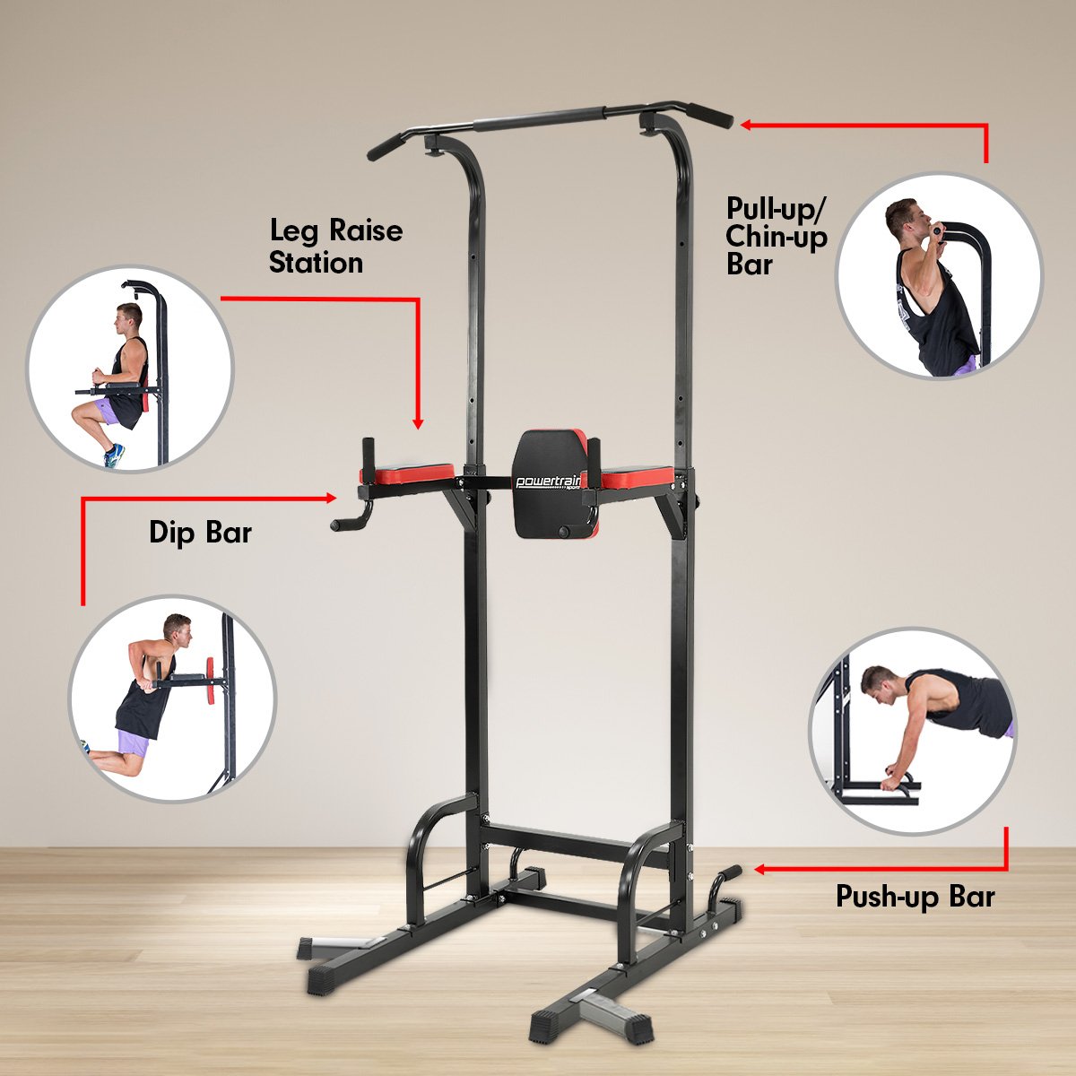 Multi Station Home Gym Chin-up Pull-up Tower