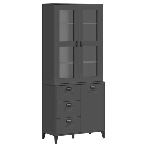 Highboard VIKEN Anthracite Grey Solid Wood Pine – Size A, B, C – Simple Deals