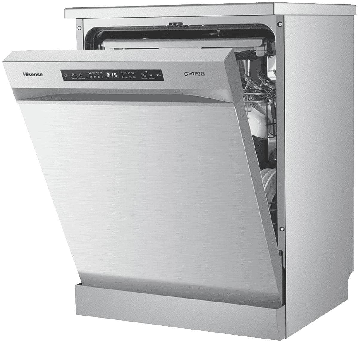 Hisense 60Cm Freestanding Top Bench Dishwasher Stainless Steel HSCM15FS