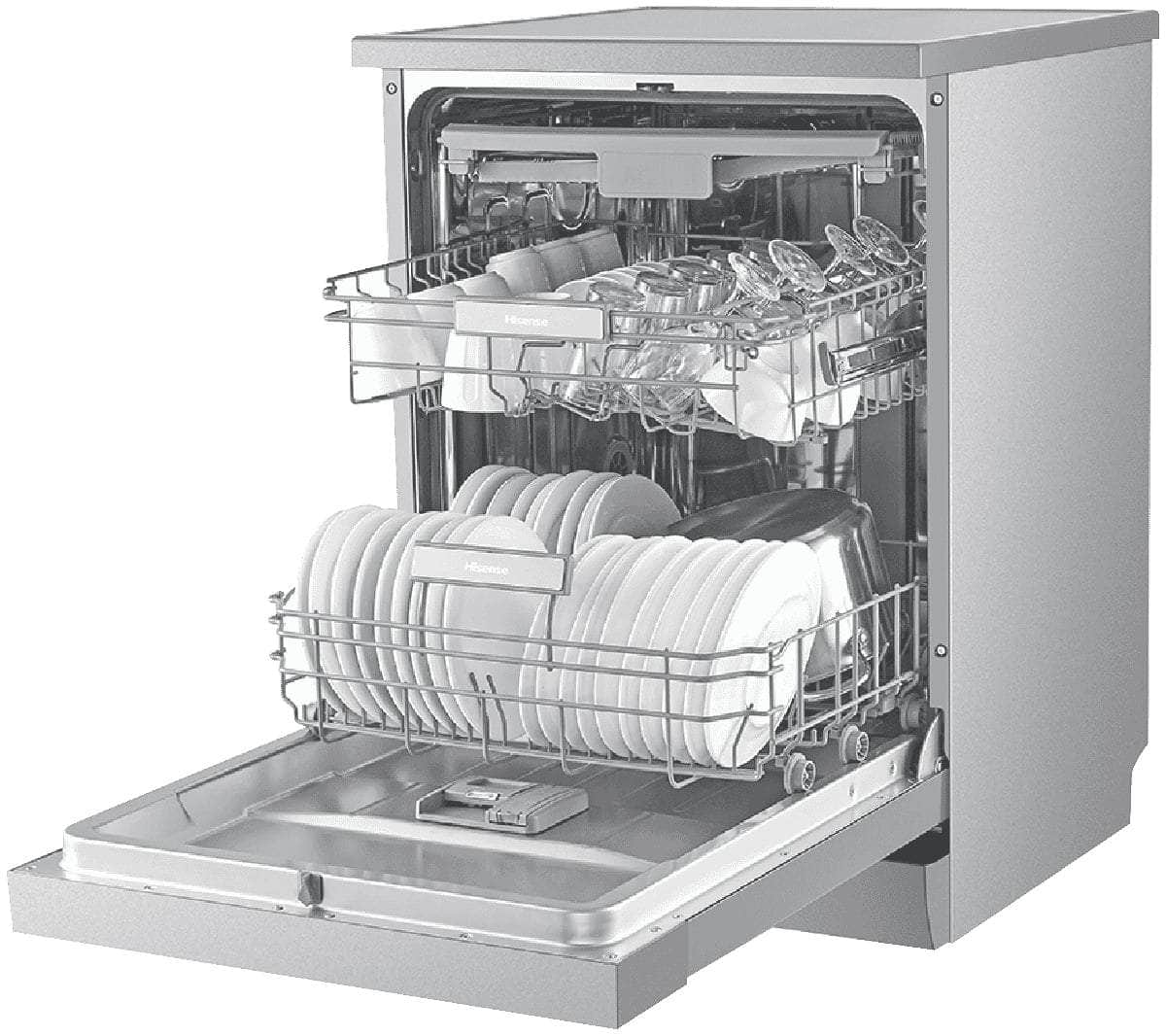 Hisense 60Cm Freestanding Top Bench Dishwasher Stainless Steel HSCM15FS