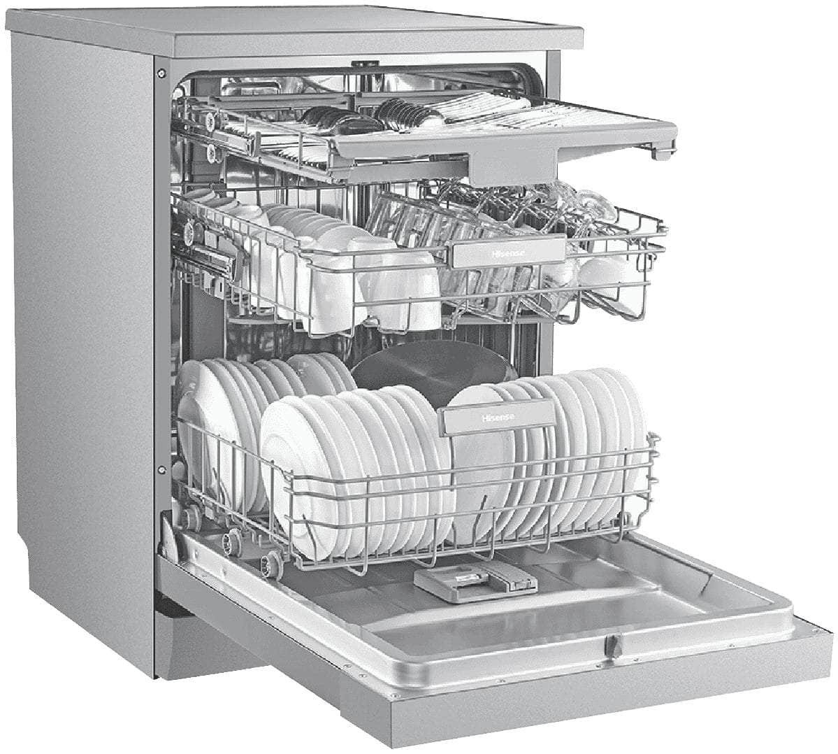 Hisense 60Cm Freestanding Top Bench Dishwasher Stainless Steel HSCM15FS