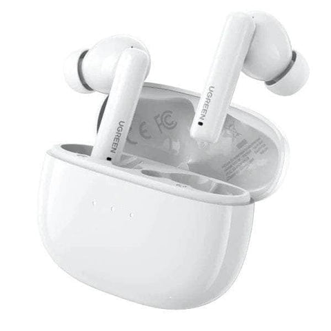 Hitune T3 Active Noise-Cancelling Wireless Earbuds (White)