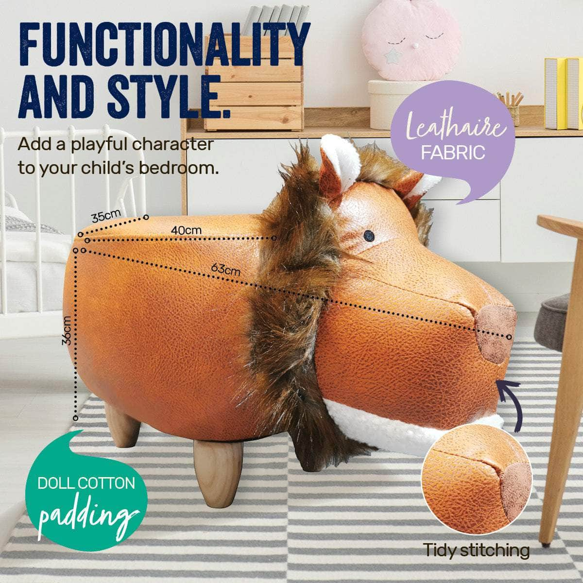 Home Mkids Animal Stool Lion Character Premium Quality &Amp