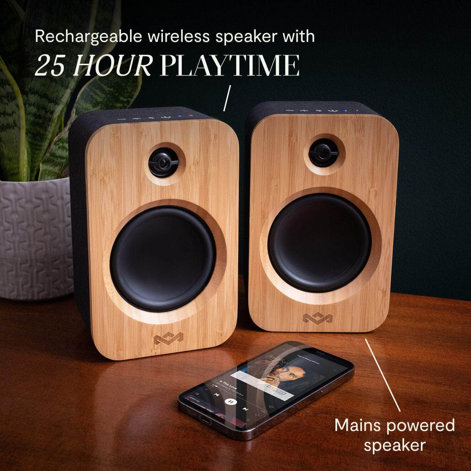 House of Marley Get Together Duo Speakers Bluetooth, Bookshelf Style