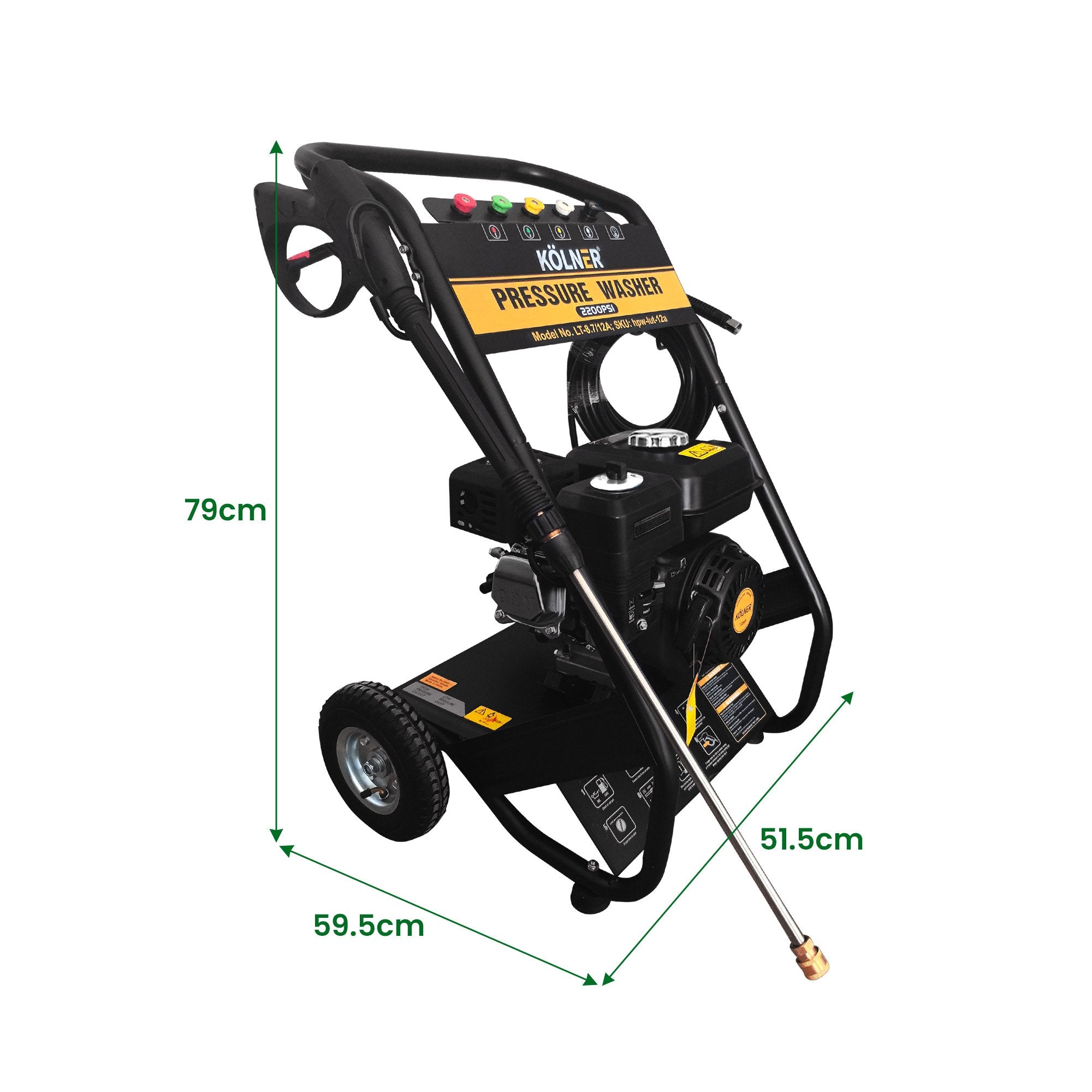 LT-12A 7HP 2200PSI Petrol Engine High Pressure Washer 7.5LPM