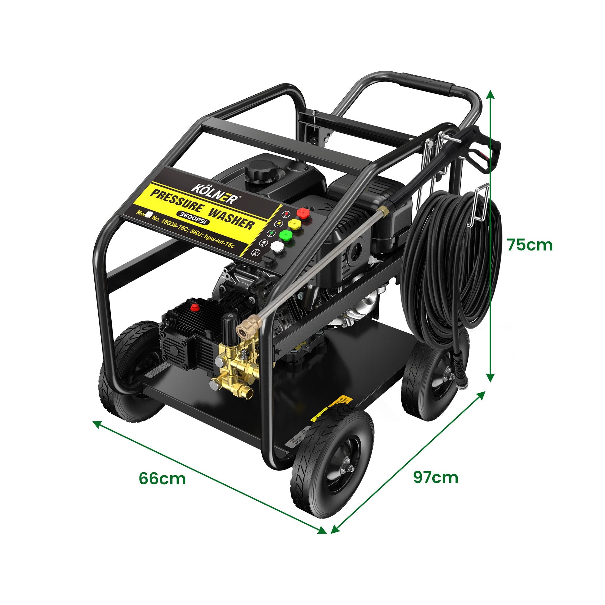 LT-15C 15HP 3600PSI Petrol Engine High Pressure Washer 20.7LPM