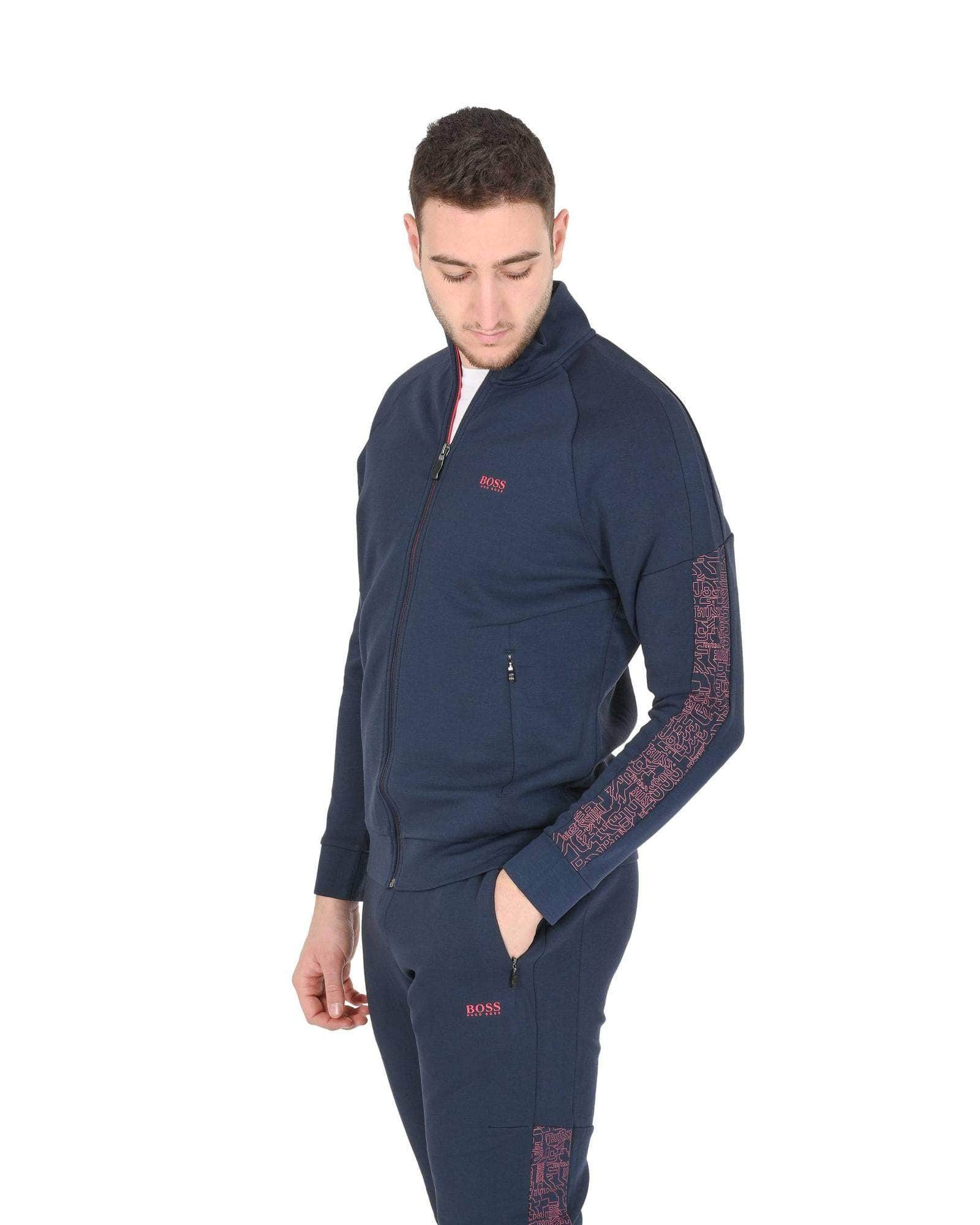 Hugo Boss Navy Cotton Blend Sweat