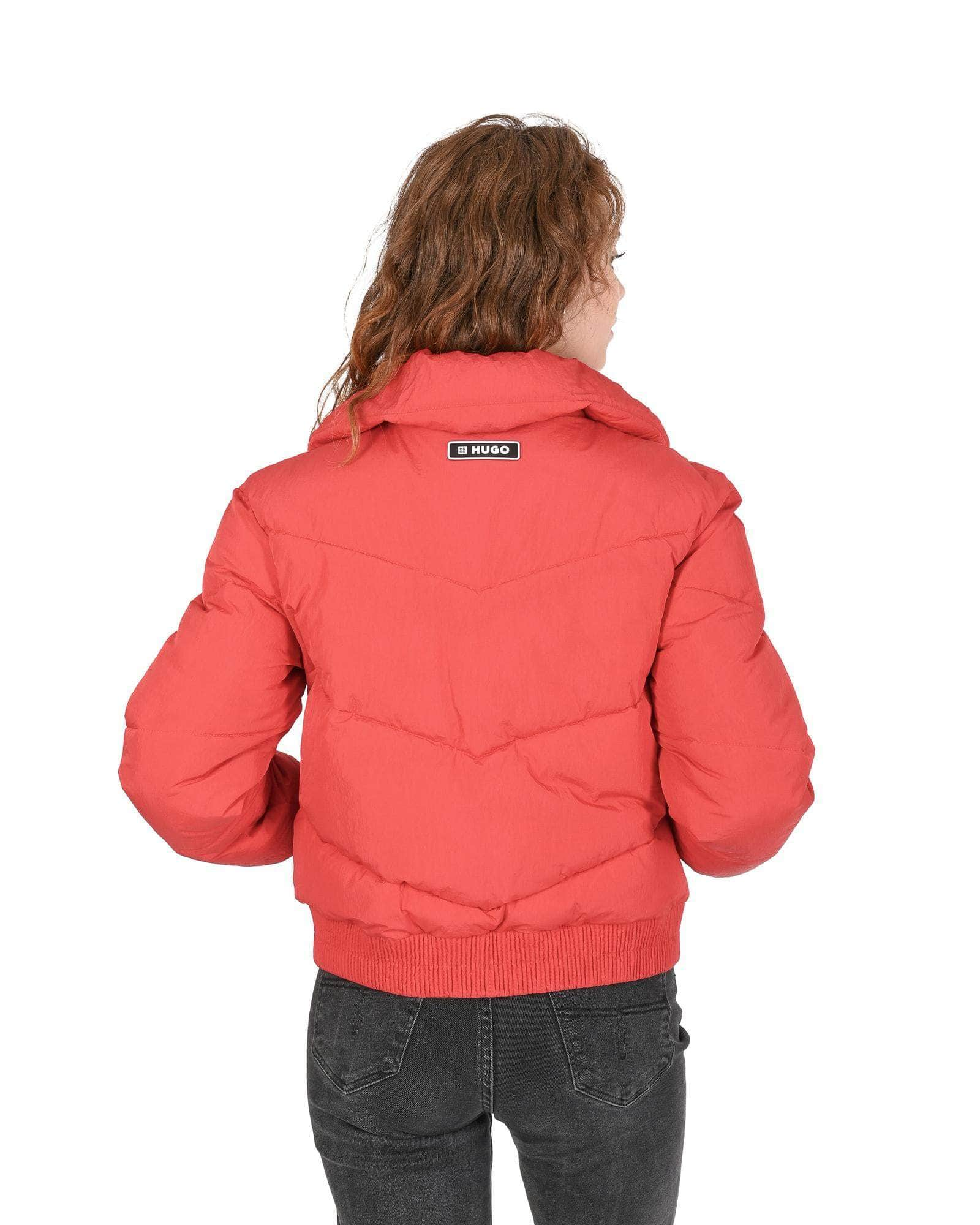 Hugo Boss Red Polyamide Jacket Scarlet Statement