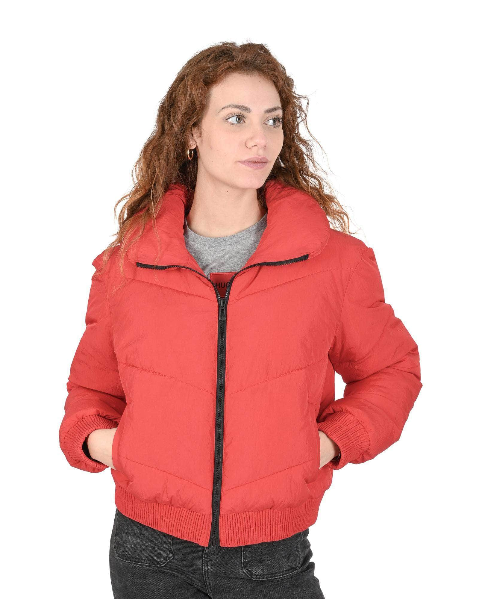 Hugo Boss Red Polyamide Jacket Scarlet Statement