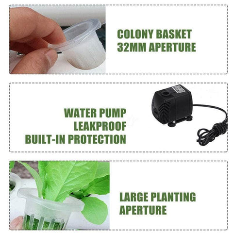 Hydroponic Grow Tool Kit For Vegetable Garden (108 Plant Sites)