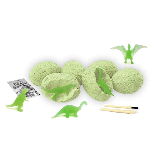 I Dig Glow In The Dark Dino Egg Dig Kit Set Of 12