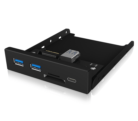 Ib-Hub1417-I3 Frontpanel With Usb 3.0 Type-C/A Hub & Card Reader