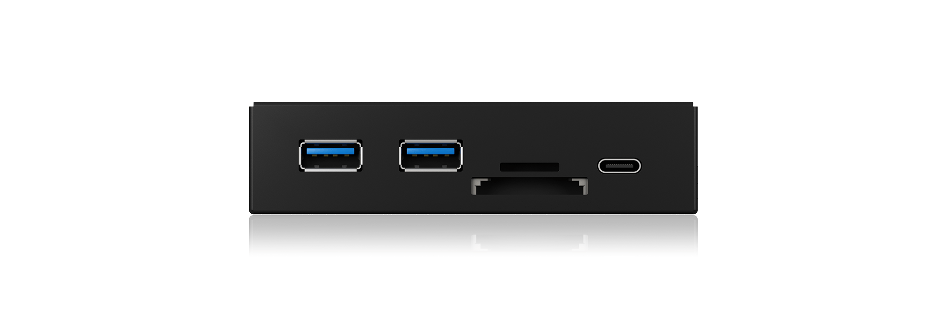 Ib-Hub1417-I3 Frontpanel With Usb 3.0 Type-C/A Hub & Card Reader