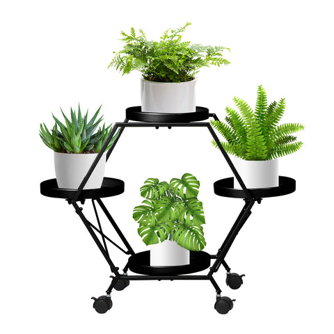 Plant Stand Garden Outdoor Indoor Black