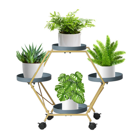 Plant Stand Garden Outdoor Indoor Grey