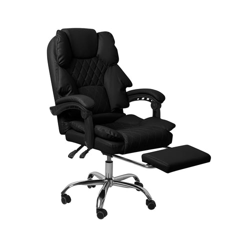 Gaming Chair Office Computer Black Footrest