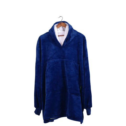 Blanket Hoodie Adult Sweatshirt Navy Blue