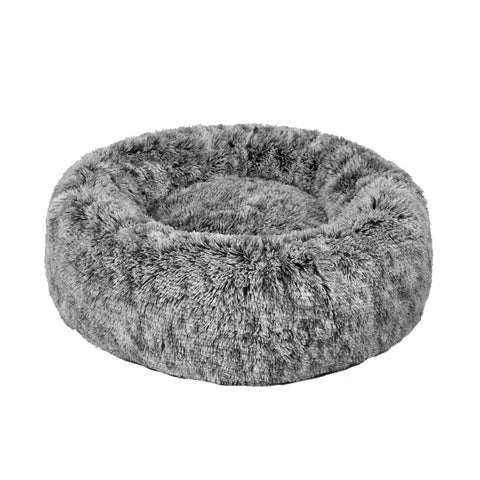 Pet Bed Cat Dog Donut Nest Calming M Charcoal Medium