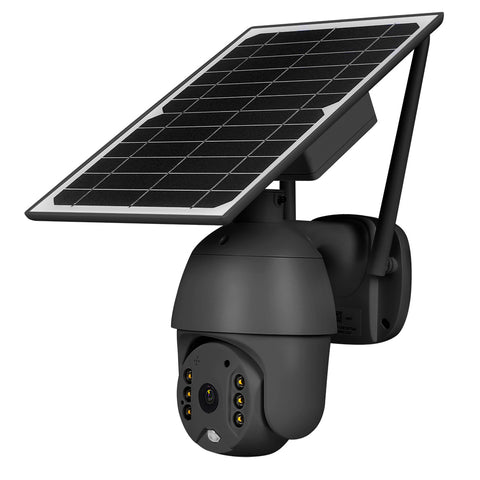 Solar Powered Security Camera Wireless Black