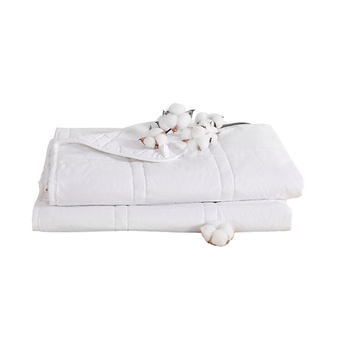 Weighted Blanket Summer Cotton White Double 5KG