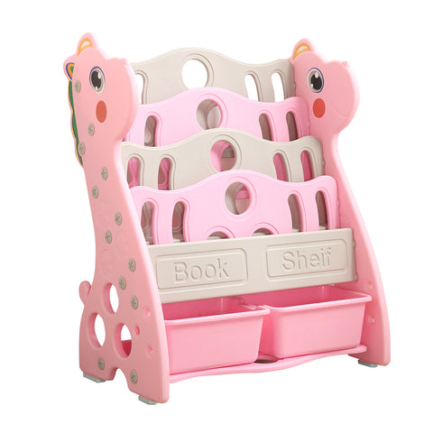 Kids Bookshelf Bookcase Magazine Pink