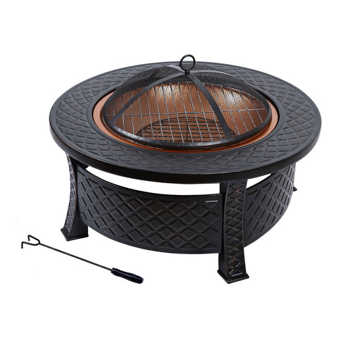 3 IN 1 Fire Pit BBQ Grill Pits