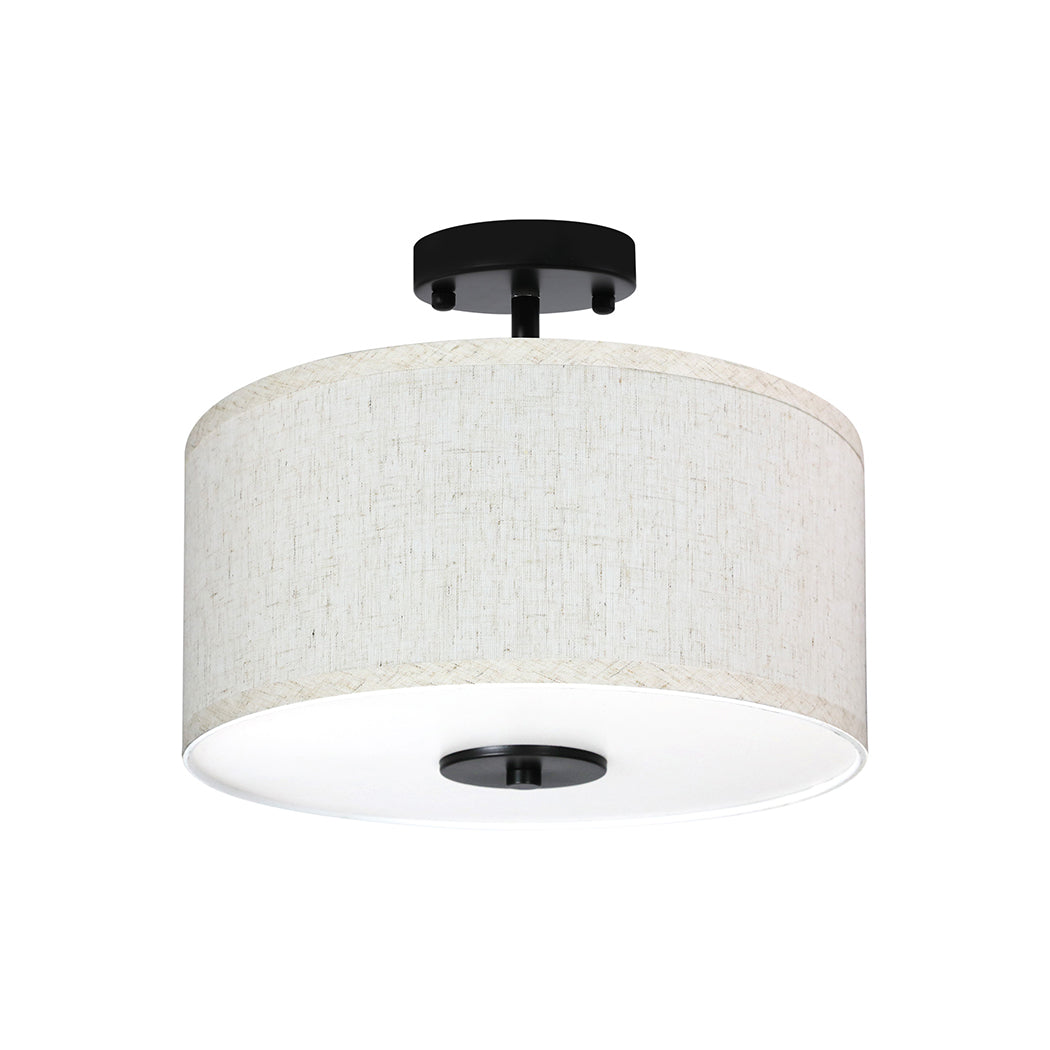 Modern LED Pendant Lights with Linen Shade