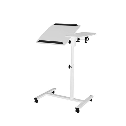 Mobile Laptop Desk Adjustable White