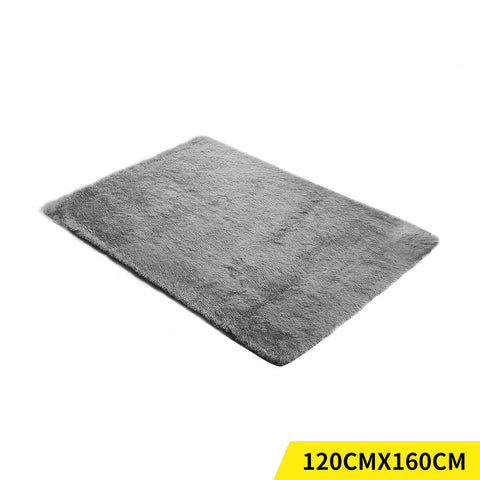 Floor Mat Rug Soft Shaggy Rugs Grey