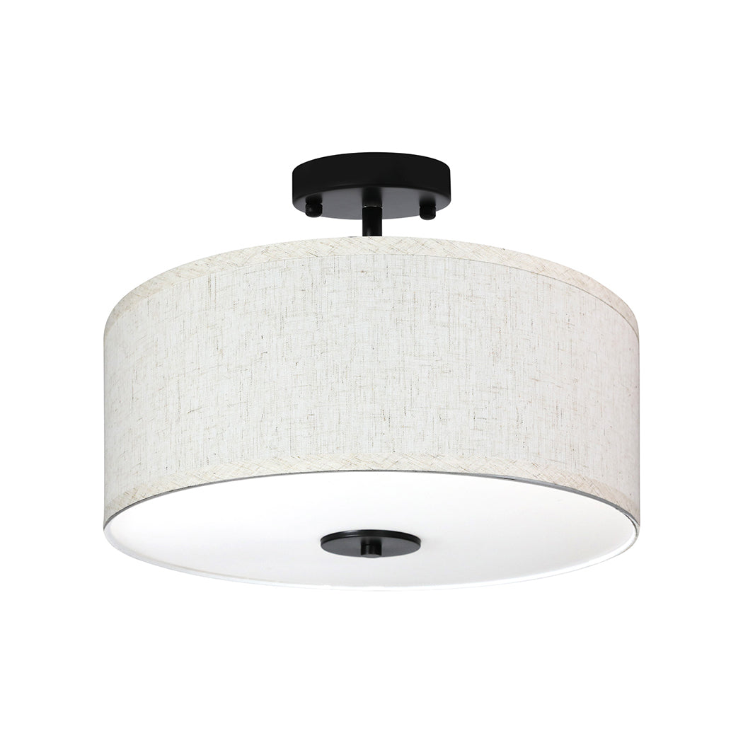 Modern LED Pendant Lights with Linen Shade