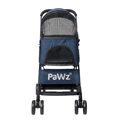 Large Pet Stroller Dog Cat Carrier Blue