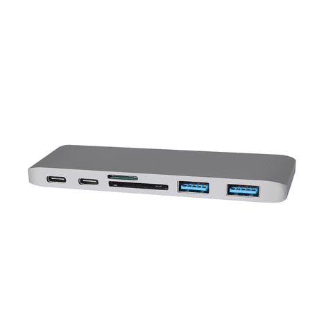 USB 3.0 Type-C HUB 6 Port Powered Adapter Grey