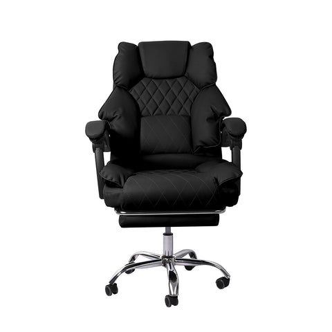 Gaming Chair Office Computer Black Footrest