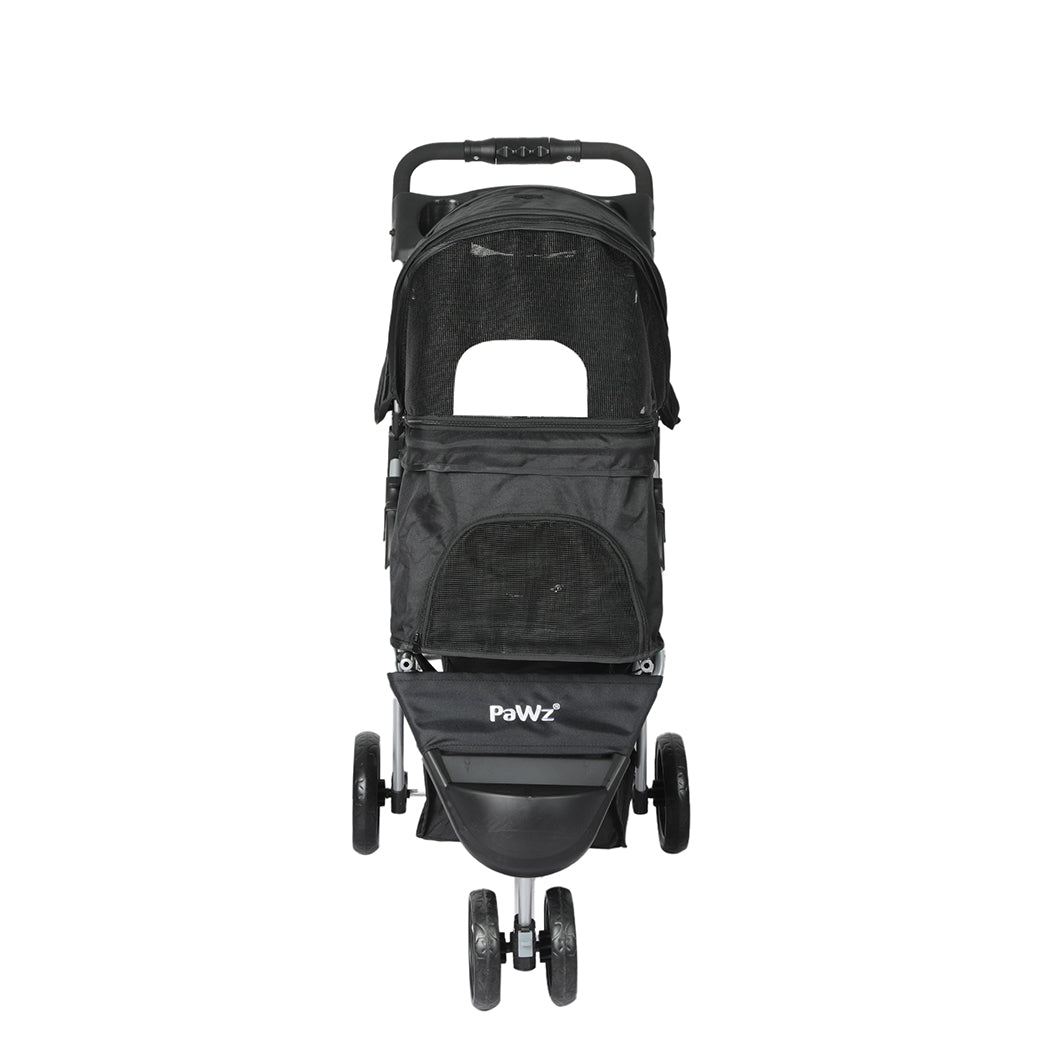 Stylish Large Pet Stroller Dog Cat Carrier Black