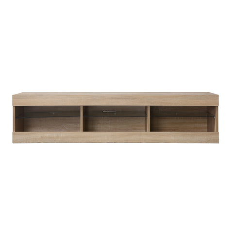 LED Entertainment Center TV Stand Oak